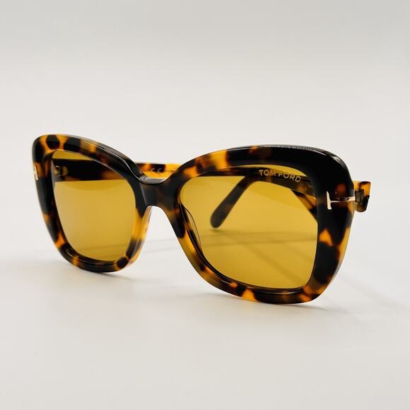 Tom Ford Sunglasses MAEVE TF1008 55J Blonde Havana Butterfly Brown Lens 55mm main image 4